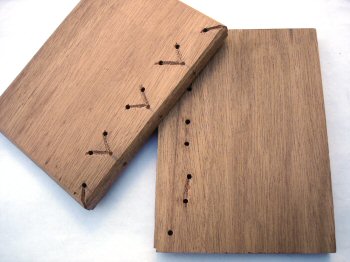 The boards, showing holes